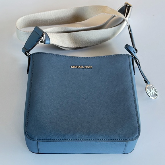 Michael Kors Jet Set Travel Small Shoulder Crossbody Bag Denim - Picture 9 of 16